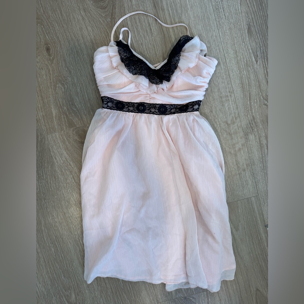 Elegant Pink and Black dress
